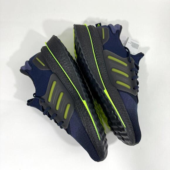 Adidas Men’s Size 11.5 Legend Ink Blue Lucid Lemon X_PLRBOOST Running Shoes New - Picture 5 of 11